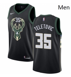 Mens Nike Milwaukee Bucks 35 Mirza Teletovic Swingman Black Alternate NBA Jersey Statement Edition Mens Nike Milwaukee Bucks 35 Mirza Teletovic Swingman Black Alternate NBA Jersey Statement Edition