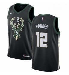 Womens Adidas Milwaukee Bucks 12 Jabari Parker Authentic Black Alternate NBA Jersey Statement Edition Womens Adidas Milwaukee Bucks 12 Jabari Parker Authentic Black Alternate NBA Jersey Statement Edition