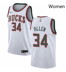 Womens Nike Milwaukee Bucks 34 Ray Allen Swingman White Fashion Hardwood Classics NBA Jersey Womens Nike Milwaukee Bucks 34 Ray Allen Swingman White Fashion Hardwood Classics NBA Jersey