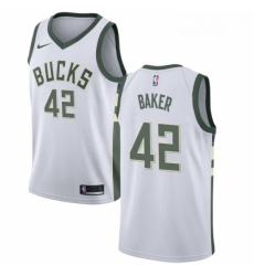 Womens Nike Milwaukee Bucks 42 Vin Baker Swingman White Home NBA Jersey Association Edition Womens Nike Milwaukee Bucks 42 Vin Baker Swingman White Home NBA Jersey Association Edition