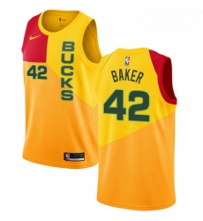 Womens Nike Milwaukee Bucks 42 Vin Baker Swingman Yellow NBA Jersey City Edition Womens Nike Milwaukee Bucks 42 Vin Baker Swingman Yellow NBA Jersey City Edition