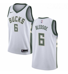 Womens Nike Milwaukee Bucks 6 Eric Bledsoe Authentic White Home NBA Jersey Association Edition Womens Nike Milwaukee Bucks 6 Eric Bledsoe Authentic White Home NBA Jersey Association Edition