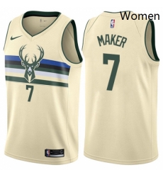 Womens Nike Milwaukee Bucks 7 Thon Maker Swingman Cream NBA Jersey City Edition Womens Nike Milwaukee Bucks 7 Thon Maker Swingman Cream NBA Jersey City Edition