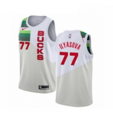 Womens Nike Milwaukee Bucks 77 Ersan Ilyasova White Swingman Jersey Earned Edition Womens Nike Milwaukee Bucks 77 Ersan Ilyasova White Swingman Jersey Earned Edition