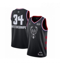 Youth Jordan Milwaukee Bucks 34 Giannis Antetokounmpo Swingman Black 2019 All Star Game Basketball Jersey Youth Jordan Milwaukee Bucks 34 Giannis Antetokounmpo Swingman Black 2019 All Star Game Basketball Jersey