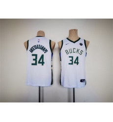 Youth Milwaukee Bucks 34 Giannis Antetokounmpo White Stitched Basketball Jersey Youth Milwaukee Bucks 34 Giannis Antetokounmpo White Stitched Basketball Jersey