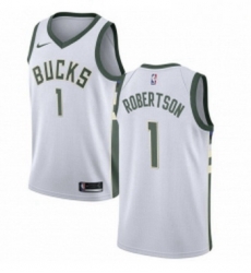 Youth Nike Milwaukee Bucks 1 Oscar Robertson Authentic White Home NBA Jersey Association Edition Youth Nike Milwaukee Bucks 1 Oscar Robertson Authentic White Home NBA Jersey Association Edition