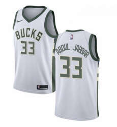 Youth Nike Milwaukee Bucks 33 Kareem Abdul Jabbar Swingman White Home NBA Jersey Association Edition Youth Nike Milwaukee Bucks 33 Kareem Abdul Jabbar Swingman White Home NBA Jersey Association Edition