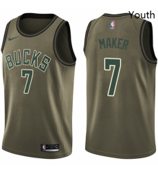 Youth Nike Milwaukee Bucks 7 Thon Maker Swingman Green Salute to Service NBA Jersey Youth Nike Milwaukee Bucks 7 Thon Maker Swingman Green Salute to Service NBA Jersey
