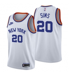 Men New York Knicks 20 Jericho Sims Men Nike Releases Classic Edition NBA 75th Anniversary Jersey White Men New York Knicks 20 Jericho Sims Men Nike Releases Classic Edition NBA 75th Anniversary Jersey White