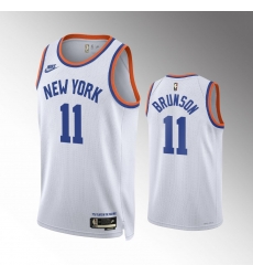 Men New York Knicks 2021 22 Jalen Brunson #11 City Edition White Jersey Men New York Knicks 2021 22 Jalen Brunson #11 City Edition White Jersey