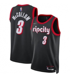 Men Portland Trail Portland Blazers 3 C J McCollum 2021 22 Black City Edition 75th Anniversary Stitched Basketball Jersey Men Portland Trail Portland Blazers 3 C J McCollum 2021 22 Black City Edition 75th Anniversary Stitched Basketball Jersey