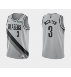 Men Portland Trail Portland Blazers 3 C J McCollum Grey Earned Edition Stitched Basketball Jersey Men Portland Trail Portland Blazers 3 C J McCollum Grey Earned Edition Stitched Basketball Jersey