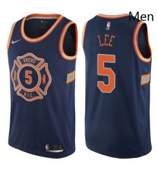 Mens Nike New York Knicks 5 Courtney Lee Swingman Navy Blue NBA Jersey City Edition Mens Nike New York Knicks 5 Courtney Lee Swingman Navy Blue NBA Jersey City Edition