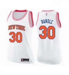 Womens New York Knicks 30 Julius Randle Swingman White Pink Fashion Basketball Jersey Womens New York Knicks 30 Julius Randle Swingman White Pink Fashion Basketball Jersey