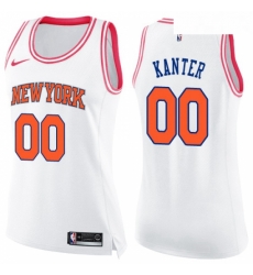 Womens Nike New York Knicks 00 Enes Kanter Swingman WhitePink Fashion NBA Jersey Womens Nike New York Knicks 00 Enes Kanter Swingman WhitePink Fashion NBA Jersey