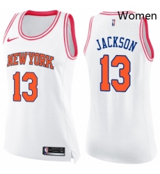 Womens Nike New York Knicks 13 Mark Jackson Swingman WhitePink Fashion NBA Jersey Womens Nike New York Knicks 13 Mark Jackson Swingman WhitePink Fashion NBA Jersey