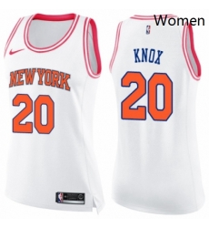 Womens Nike New York Knicks 20 Kevin Knox Swingman WhitePink Fashion NBA Jersey Womens Nike New York Knicks 20 Kevin Knox Swingman WhitePink Fashion NBA Jersey