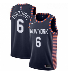 Womens Nike New York Knicks 6 Kristaps Porzingis Swingman Navy Blue NBA Jersey 2018 19 City Edition Womens Nike New York Knicks 6 Kristaps Porzingis Swingman Navy Blue NBA Jersey 2018 19 City Edition