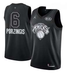 Youth Nike Jordan New York Knicks 6 Kristaps Porzingis Swingman Black 2018 All Star Game NBA Jersey Youth Nike Jordan New York Knicks 6 Kristaps Porzingis Swingman Black 2018 All Star Game NBA Jersey