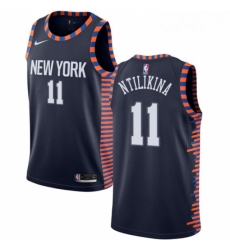 Youth Nike New York Knicks 11 Frank Ntilikina Swingman Navy Blue NBA Jersey 2018 19 City Edition Youth Nike New York Knicks 11 Frank Ntilikina Swingman Navy Blue NBA Jersey 2018 19 City Edition