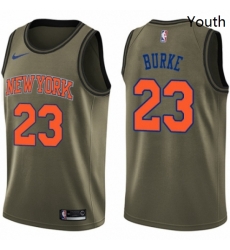 Youth Nike New York Knicks 23 Trey Burke Swingman Green Salute to Service NBA Jersey Youth Nike New York Knicks 23 Trey Burke Swingman Green Salute to Service NBA Jersey