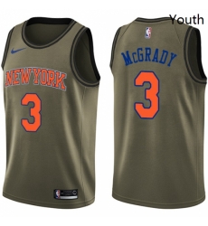 Youth Nike New York Knicks 3 Tracy McGrady Swingman Green Salute to Service NBA Jersey Youth Nike New York Knicks 3 Tracy McGrady Swingman Green Salute to Service NBA Jersey