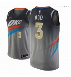 Men NBA 2018 19 Oklahoma City Thunder 3 Nerlens Noel City Edition Gray Jersey Men NBA 2018 19 Oklahoma City Thunder 3 Nerlens Noel City Edition Gray Jersey