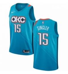 Mens Nike Oklahoma City Thunder 15 Kyle Singler Swingman Turquoise NBA Jersey City Edition Mens Nike Oklahoma City Thunder 15 Kyle Singler Swingman Turquoise NBA Jersey City Edition
