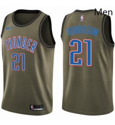 Mens Nike Oklahoma City Thunder 21 Andre Roberson Swingman Green Salute to Service NBA Jersey Mens Nike Oklahoma City Thunder 21 Andre Roberson Swingman Green Salute to Service NBA Jersey