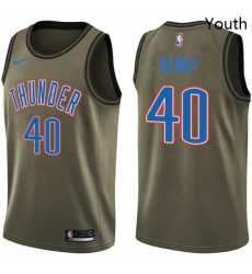 Youth Nike Oklahoma City Thunder 40 Shawn Kemp Swingman Green Salute to Service NBA Jersey Youth Nike Oklahoma City Thunder 40 Shawn Kemp Swingman Green Salute to Service NBA Jersey