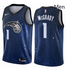 Mens Nike Orlando Magic 1 Tracy Mcgrady Authentic Blue NBA Jersey City Edition Mens Nike Orlando Magic 1 Tracy Mcgrady Authentic Blue NBA Jersey City Edition