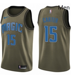 Mens Nike Orlando Magic 15 Vince Carter Swingman Green Salute to Service NBA Jersey Mens Nike Orlando Magic 15 Vince Carter Swingman Green Salute to Service NBA Jersey