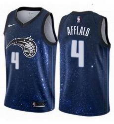 Mens Nike Orlando Magic 4 Arron Afflalo Swingman Blue NBA Jersey City Edition 