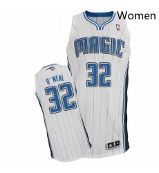 Womens Adidas Orlando Magic 32 Shaquille ONeal Authentic White Home NBA Jersey Womens Adidas Orlando Magic 32 Shaquille ONeal Authentic White Home NBA Jersey