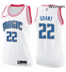 Womens Nike Orlando Magic 22 Jerian Grant Swingman White Pink Fashion NBA Jersey Womens Nike Orlando Magic 22 Jerian Grant Swingman White Pink Fashion NBA Jersey