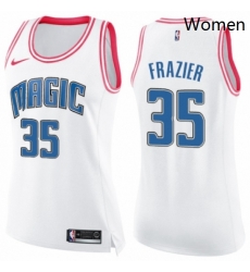 Womens Nike Orlando Magic 35 Melvin Frazier Swingman WhitePink Fashion NBA Jersey Womens Nike Orlando Magic 35 Melvin Frazier Swingman WhitePink Fashion NBA Jersey
