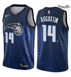 Youth Nike Orlando Magic 14 DJ Augustin Swingman Blue NBA Jersey City Edition Youth Nike Orlando Magic 14 DJ Augustin Swingman Blue NBA Jersey City Edition
