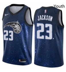 Youth Nike Orlando Magic 23 Justin Jackson Swingman Blue NBA Jersey City Edition Youth Nike Orlando Magic 23 Justin Jackson Swingman Blue NBA Jersey City Edition