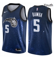 Youth Nike Orlando Magic 5 Mohamed Bamba Swingman Blue NBA Jersey City Edition Youth Nike Orlando Magic 5 Mohamed Bamba Swingman Blue NBA Jersey City Edition