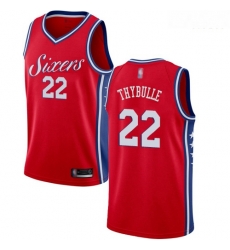 76ers #22 Mattise Thybulle Red Basketball Swingman Statement Edition Jersey 76ers #22 Mattise Thybulle Red Basketball Swingman Statement Edition Jersey