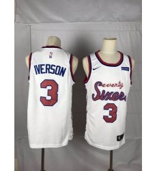 76ers 3 Allen Iverson White Nike Throwback Swingman Jersey 76ers 3 Allen Iverson White Nike Throwback Swingman Jersey