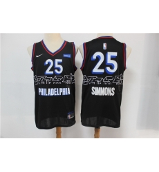 Men Philadelphia 76ers 25 Ben Simmons Black 2020 21 City Edition Nike Swingman Jersey Men Philadelphia 76ers 25 Ben Simmons Black 2020 21 City Edition Nike Swingman Jersey