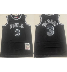 Men Philadelphia 76ers 3 Allen Iverson Black 1997 98 Throwback Stitched basketball Jersey Men Philadelphia 76ers 3 Allen Iverson Black 1997 98 Throwback Stitched basketball Jersey