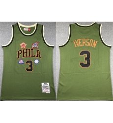 Men Philadelphia 76ers 3 Allen Iverson Green 1996 97 Throwback Stitched Basketball Jersey Men Philadelphia 76ers 3 Allen Iverson Green 1996 97 Throwback Stitched Basketball Jersey