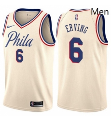 Mens Nike Philadelphia 76ers 6 Julius Erving Swingman Cream NBA Jersey City Edition Mens Nike Philadelphia 76ers 6 Julius Erving Swingman Cream NBA Jersey City Edition