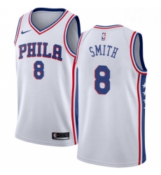Mens Nike Philadelphia 76ers 8 Zhaire Smith Swingman White NBA Jersey Association Edition Mens Nike Philadelphia 76ers 8 Zhaire Smith Swingman White NBA Jersey Association Edition
