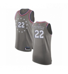 Mens Philadelphia 76ers 22 Mattise Thybulle Authentic Gray Basketball Jersey City Edition Mens Philadelphia 76ers 22 Mattise Thybulle Authentic Gray Basketball Jersey City Edition
