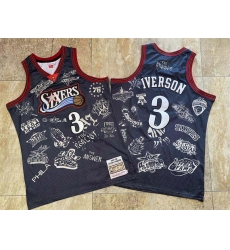 Philadelphia 76ers 3 Allen Iverson Black 1997 98 Hardwood Classics Jersey Philadelphia 76ers 3 Allen Iverson Black 1997 98 Hardwood Classics Jersey