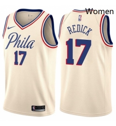 Womens Nike Philadelphia 76ers 17 JJ Redick Swingman Cream NBA Jersey City Edition Womens Nike Philadelphia 76ers 17 JJ Redick Swingman Cream NBA Jersey City Edition